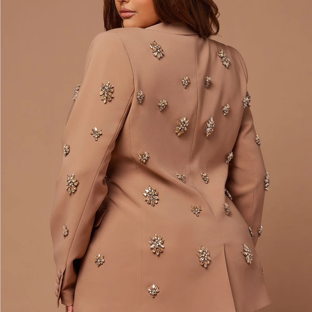 Embellished Tan Blazer